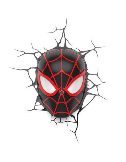 Marvel 3D LED lampa Spider-Man Miles Morales Face obrázok 1