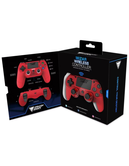 Dragonshock Mizar Wireless Controller Red (PS4/PC) obrázok 1