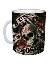 Guns N Roses hrnček Skull and Rose