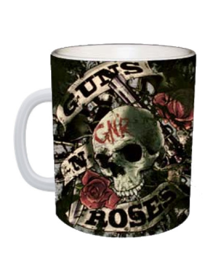 Guns N Roses hrnček Skull and Rose obrázok 1