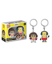 Pop! Pocket Keychain - Minions - 70s Bob and Roller Skating Stuart (Special Edition)