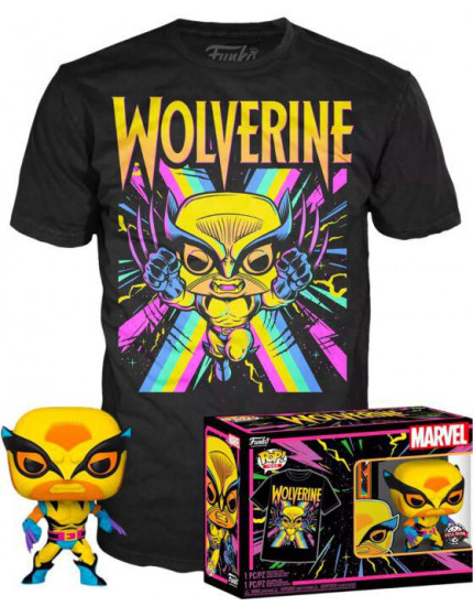 Pop! Marvel - X-Men - Wolverine (Blacklight) Tee Box obrázok 1