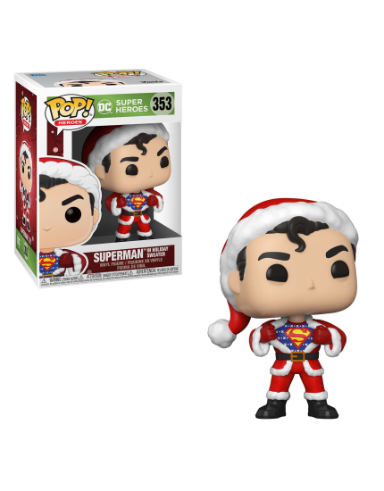 Pop! Heroes - DC Super Heroes - Superman in Holiday Sweater obrázok 1