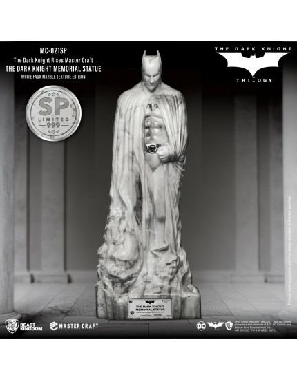 Dark Knight Rises socha Master Craft Dark Knight Memorial White Marble Edition 46 cm obrázok 1