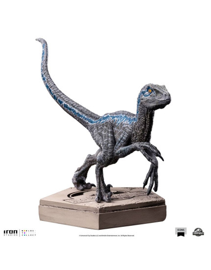 Jurassic World Icons socha Velociraptor Blue 9 cm obrázok 1