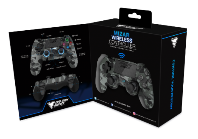 Dragonshock Mizar Wireless Controller Grey Camo (PS4/PC)