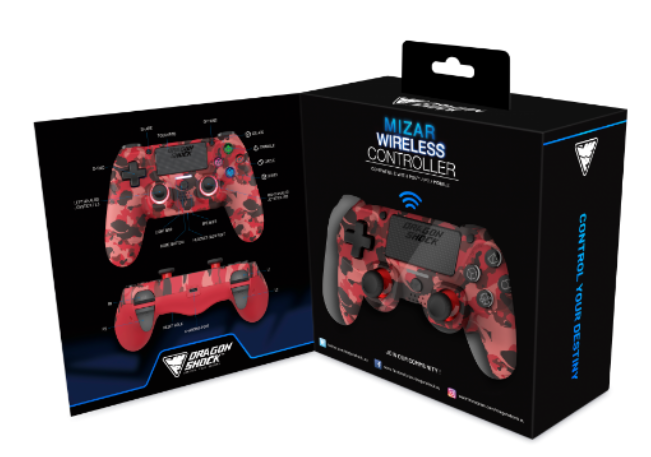 Dragonshock Mizar Wireless Controller Red Camo (PS4/PC)