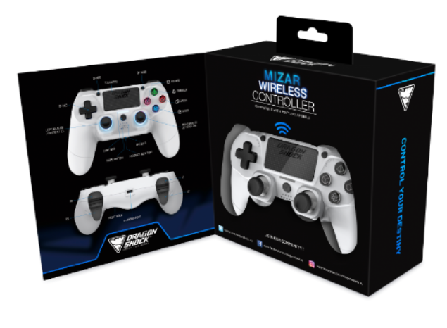 Dragonshock Mizar Wireless Controller White (PS4/PC)